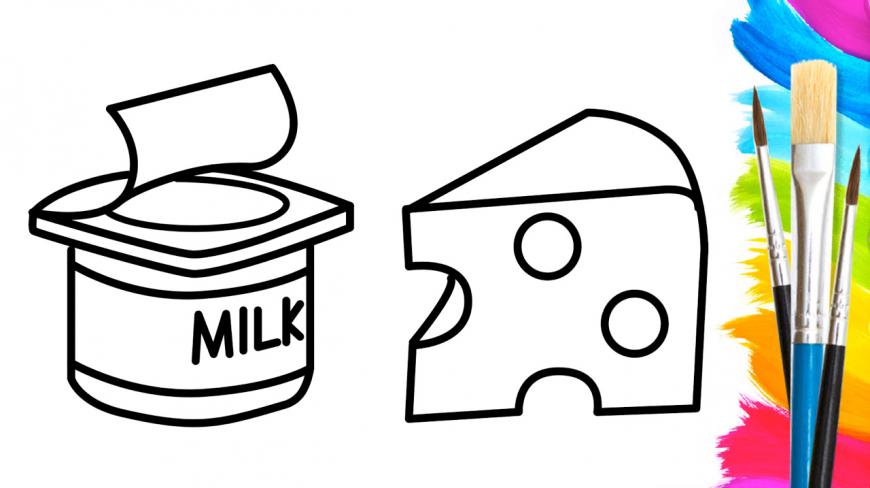 亲子早教简笔画:酸奶和奶酪,少儿绘画启蒙