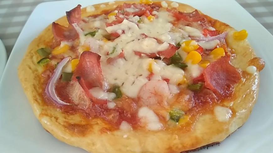 在家自制虾仁培根披萨,最详细教程解读,赶紧收藏吧!
