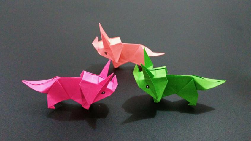 一张纸教你折三角恐龙,会的人不多,其实很简单赶紧学会教孩子