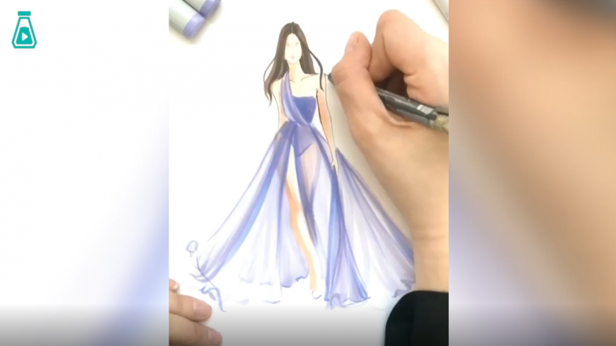 绘画大触教你如何快速画一张时尚的画像