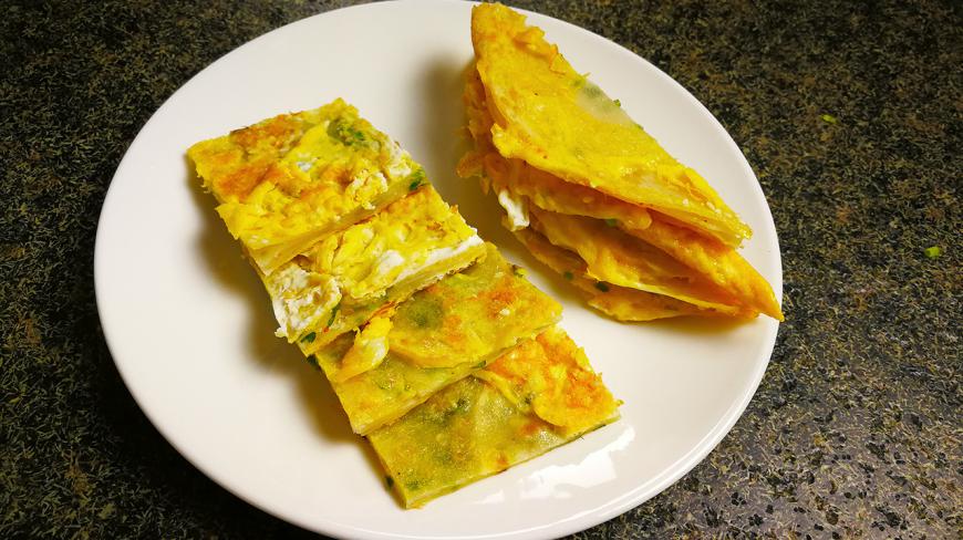 饺子皮怎么变成早餐饼?教你一个简单的做法,自己在家做葱油饼!