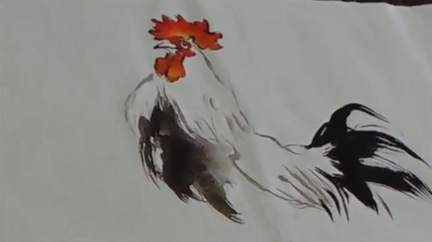 中国国画 如何快速画好大公鸡