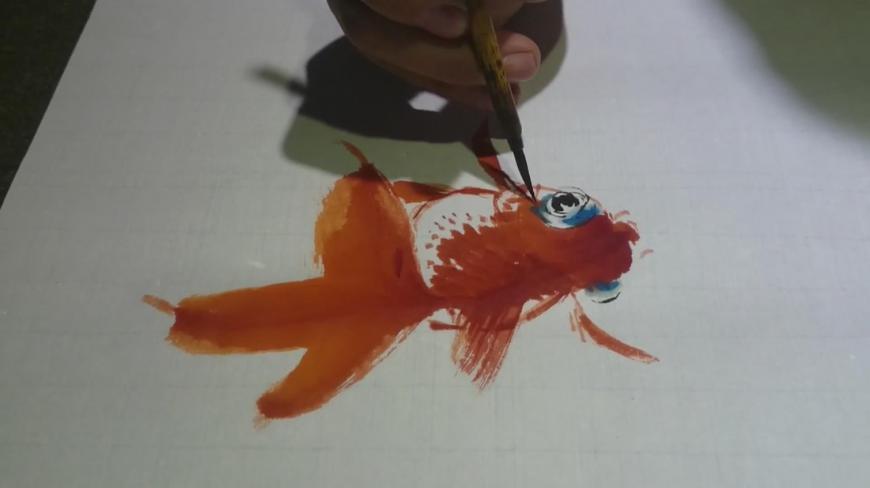 漂亮红色金鱼最简单的画法 小朋友都可以画好