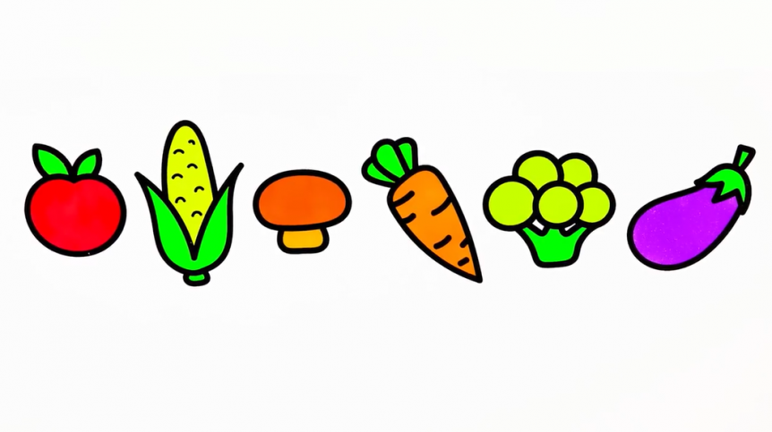《新鲜的蔬菜》简笔画儿歌