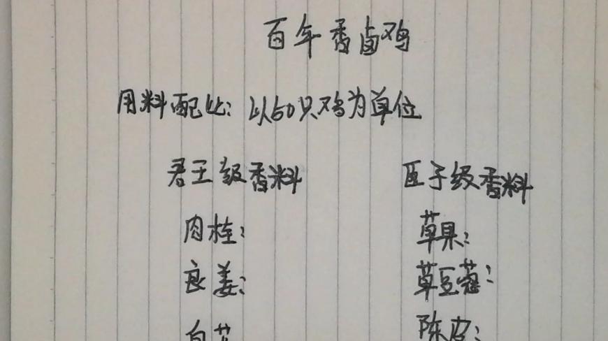 金牌厨师破解百年香卤鸡,千只鸡百次试,感兴趣的可以参考一下