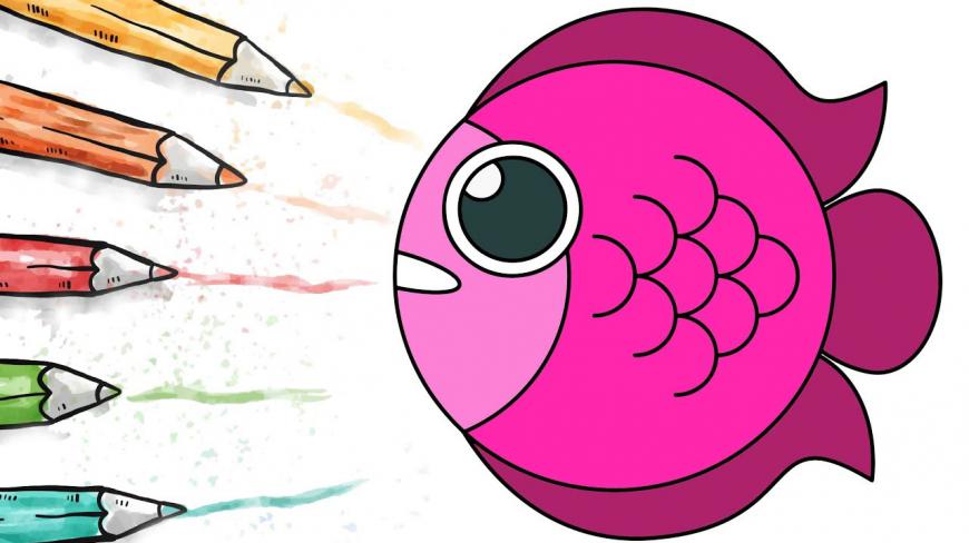 幼儿园小朋友都在学的早教绘画,教孩子们学画一条超萌的小鱼