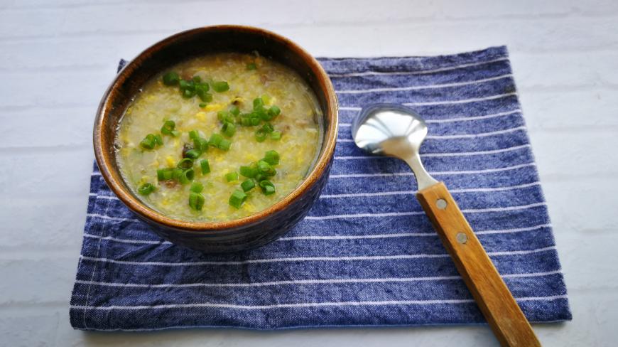 宝宝喝了两碗,喝完还想喝,元气经典早餐牛肉蛋花粥