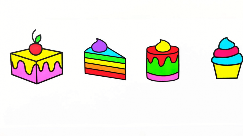 儿童简笔画动画《美味的蛋糕》