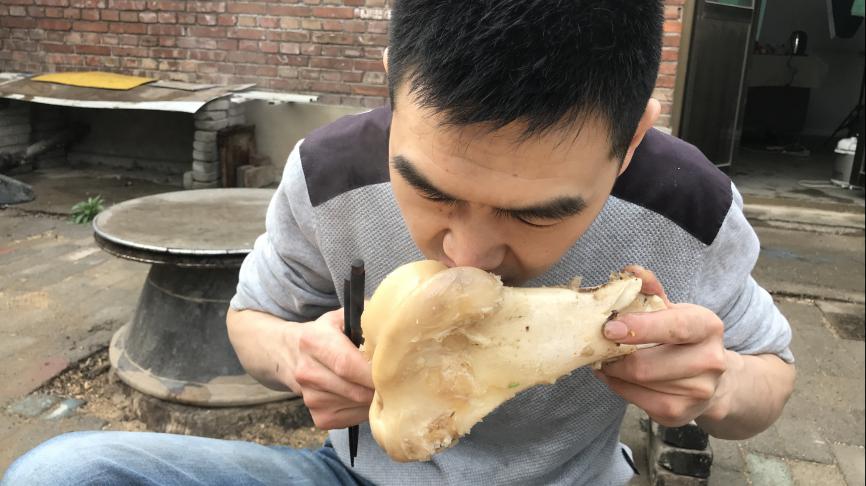 这牛大骨是真没肉啊!只能拿来炖汤喝,萝卜大骨汤真好喝啊!