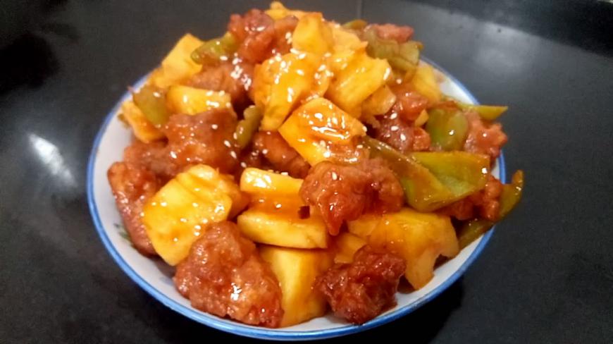 孩子不爱吃饭?试试这道菠萝咕咾肉,超级好吃!