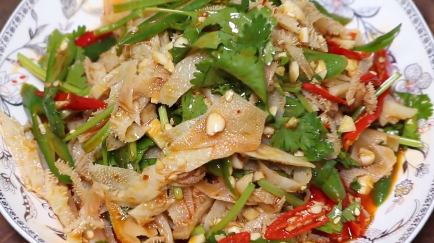 大厨手把手教你凉拌牛百叶的家常做法,简单易学香脆弹牙