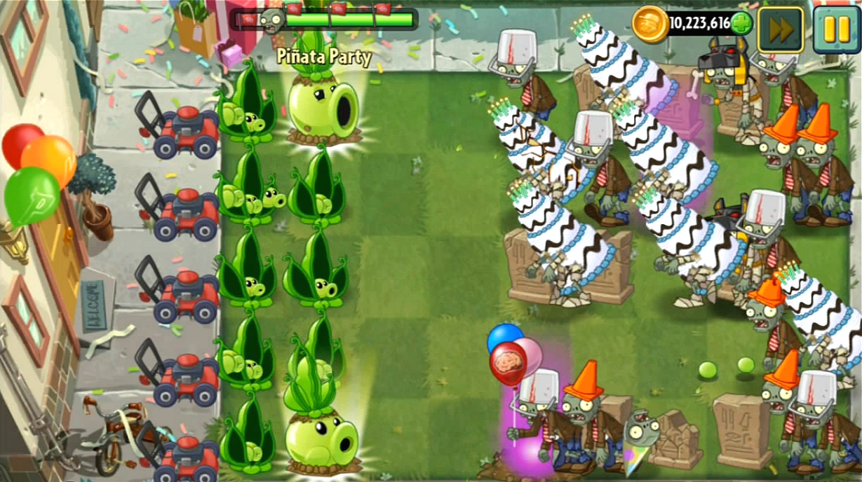 植物大战僵尸2,僵尸都自带生日大蛋糕,这是参加生日派对吗?