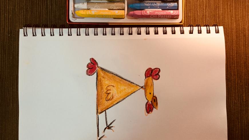 小鸡小鸡咕咕地,趣味简笔画,来画一只低头觅食的小公鸡