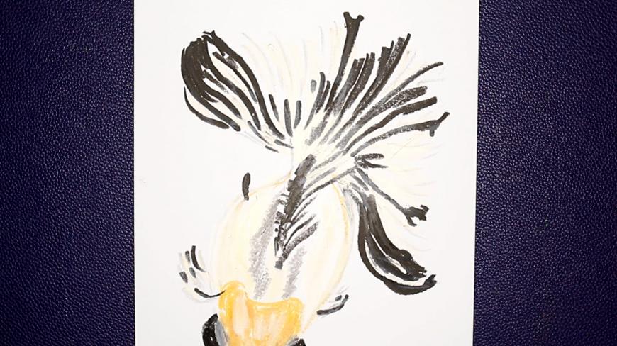 我又画金鱼啦,总是画不够,油画棒特别适合画金鱼你不得不信