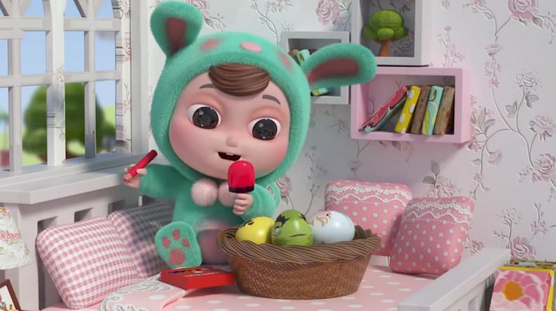 少儿动画,宝宝给惊喜蛋画颜色,学习分辨颜色