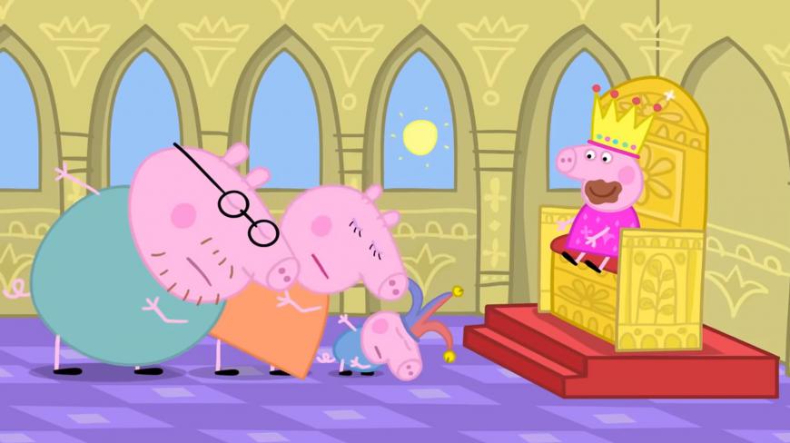 小猪佩奇 佩奇做梦当上女王了,吃了很多巧克力 简笔画