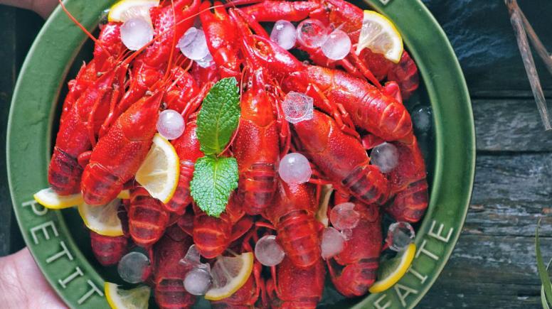 小龙虾的冰镇醉吃法!鲜嫩虾肉透着花雕酒香,舔着屏幕看完全程~