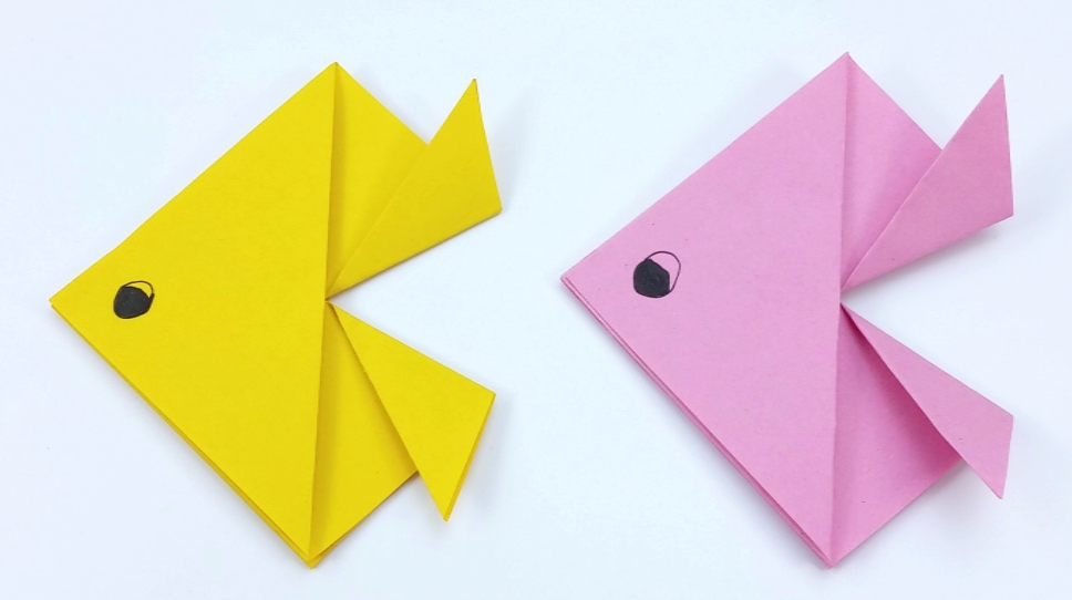 简单的折纸热带鱼 儿童手工折纸