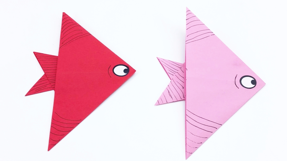 儿童折纸热带鱼 DIY白纸趣味手工