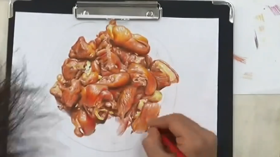 手绘一盘红烧肉,画的我都想吃了