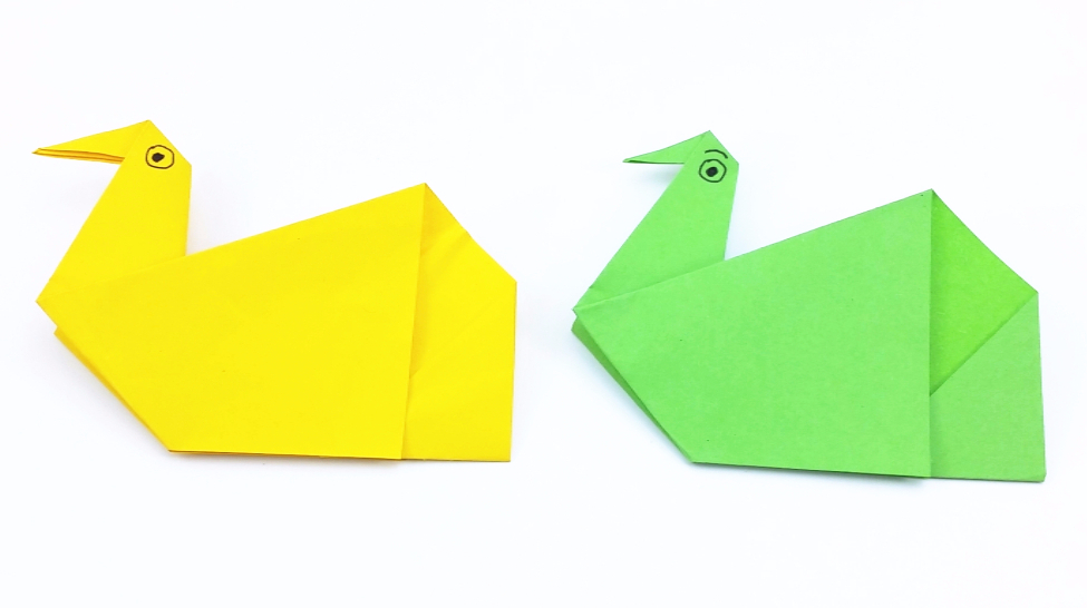 儿童益智手工DIY 可爱的小鸭子折纸