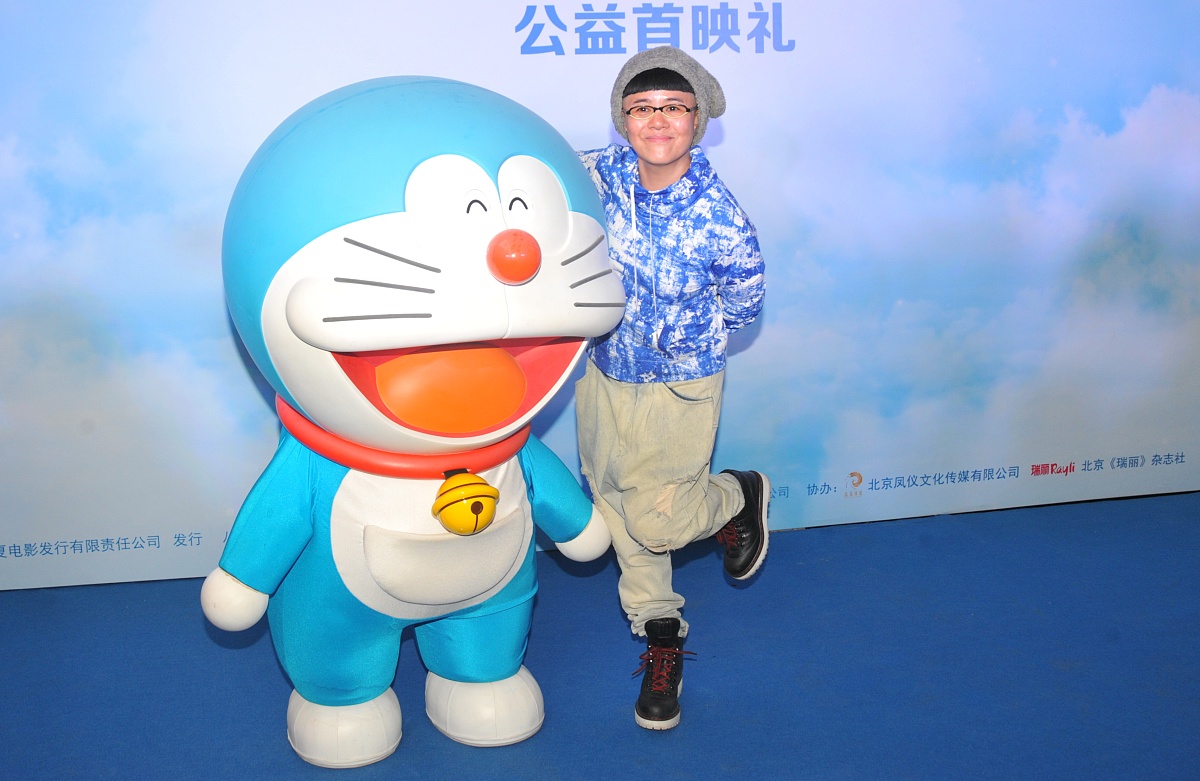 2015年05月24日,北京,动画电影《哆啦a梦:伴我同行》首映记者会.***_*