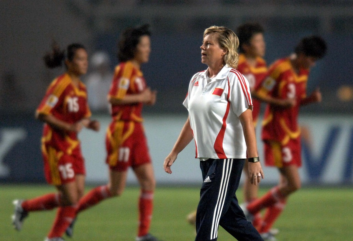 2007年9月15日,中国湖北武汉,2007女足世界杯d组小组赛,中国对阵巴西.