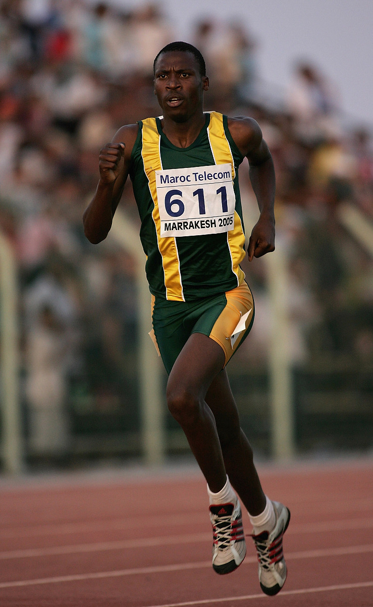 marrakesh - july 13: jan masenamela of south africa in action du