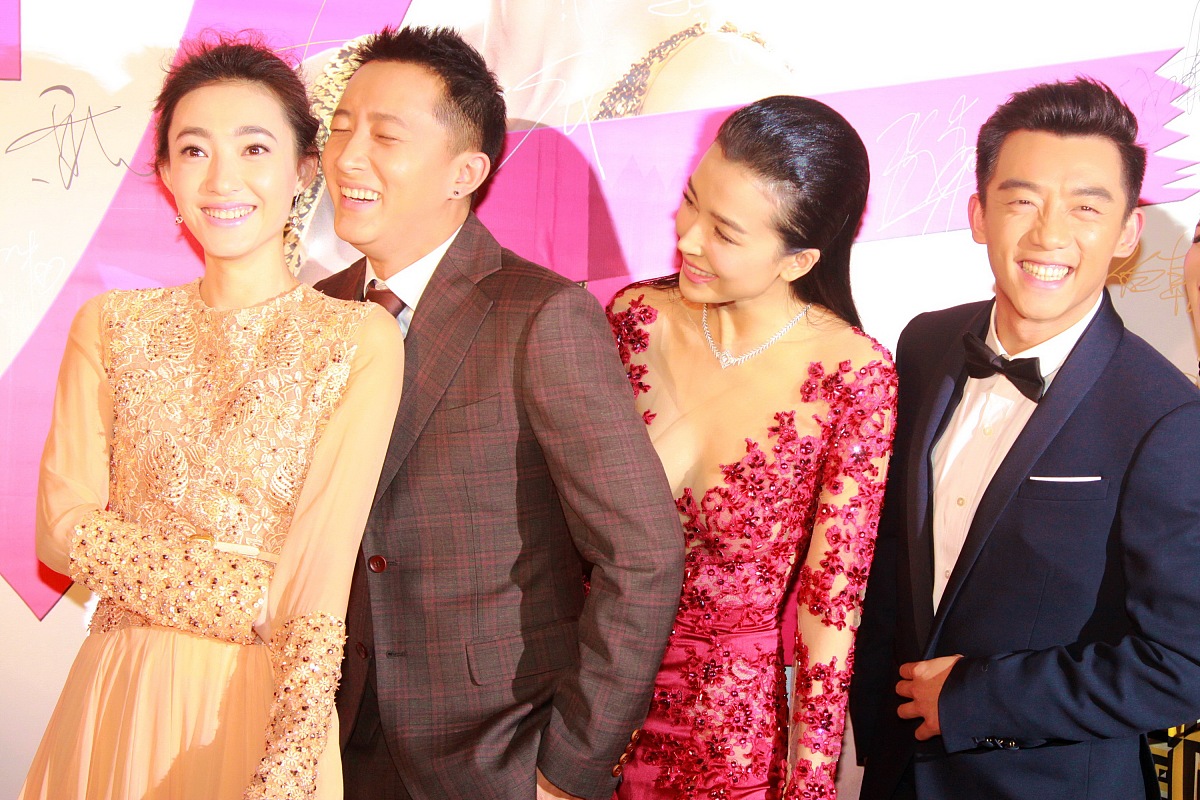2014年01月21日,北京,电影《前任攻略》首映红毯.***_***王丽坤,韩庚,