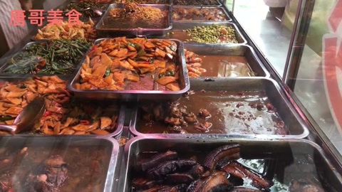 美食蚌埠:寻珠城街头特色小吃红烧肉红烧鱼论斤卖囗味好