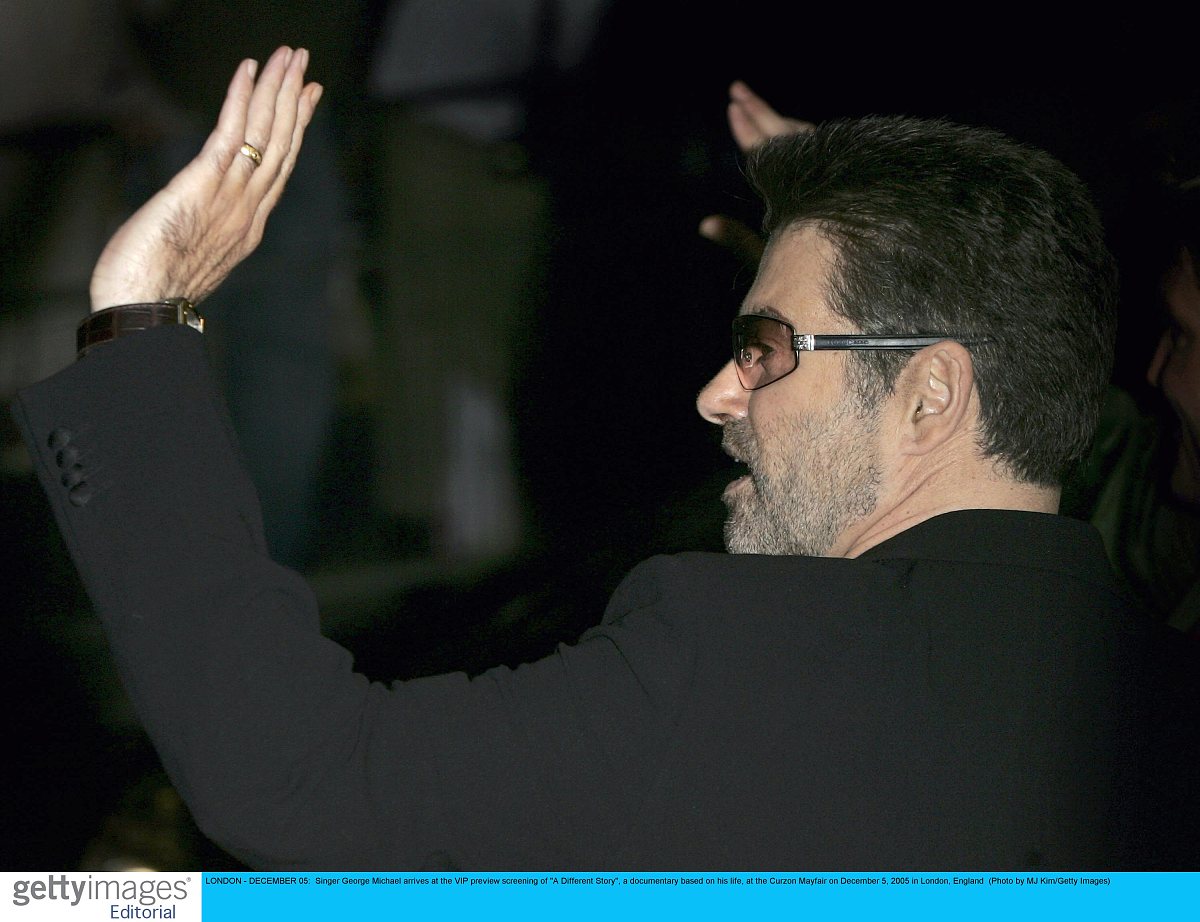 london - december 05:  singer george michael arrives at the vip 