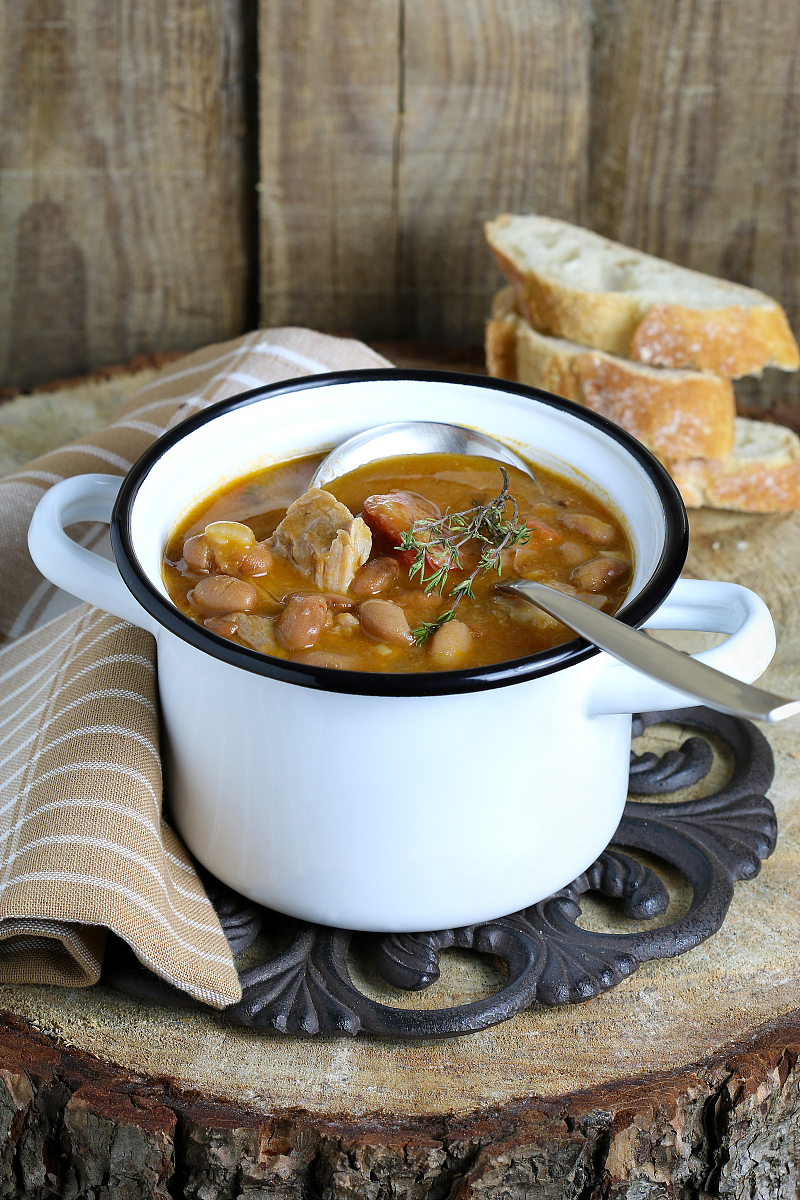 bean soup with ham and chorizo
