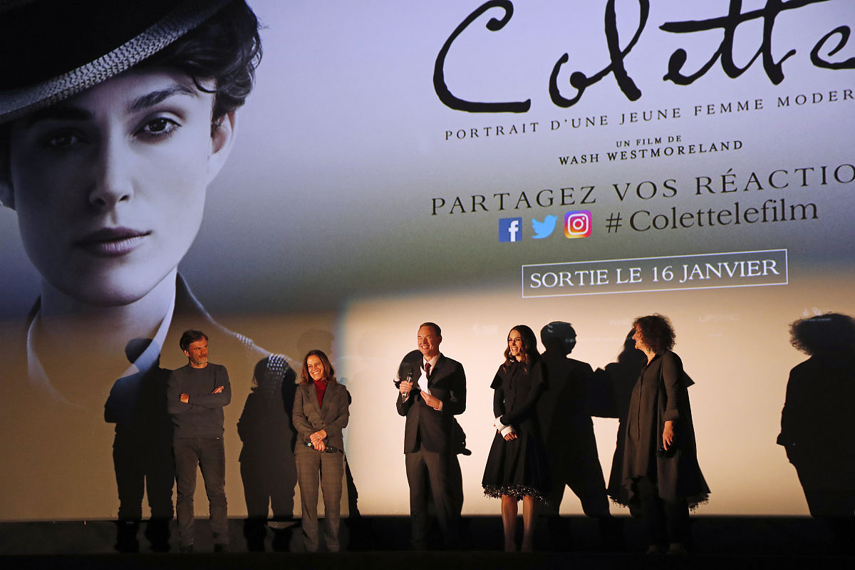 当地时间2019年1月10日,法国巴黎,明星参加电影《柯莱特》(colette)首