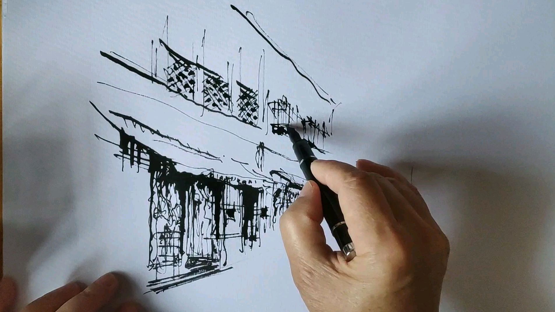 阿王速写建筑风景