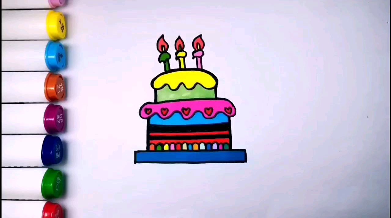 生日蛋糕简笔画