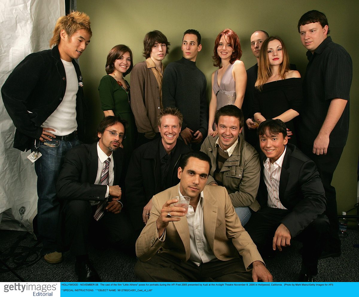 hollywood - november 08:  the cast of the film "little athens" p