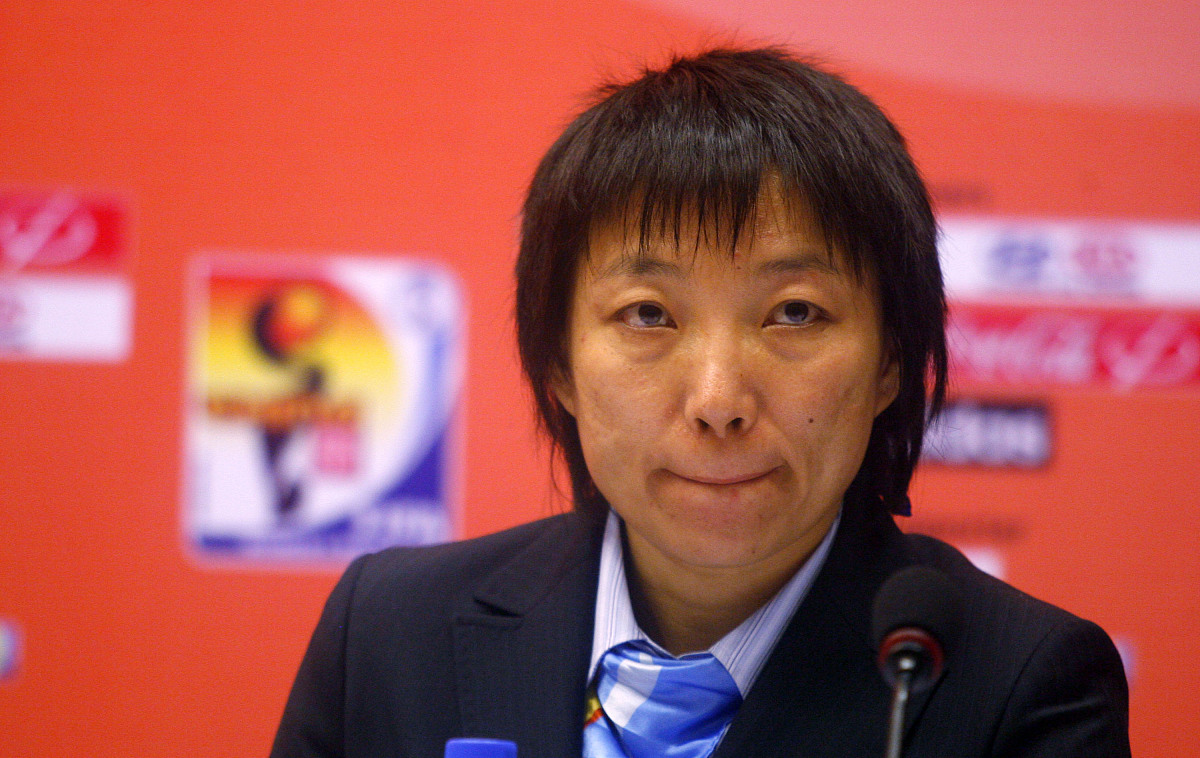 2007年4月22日,武汉,2007年女足世界杯官方网站落户腾讯qq.孙雯+++_++