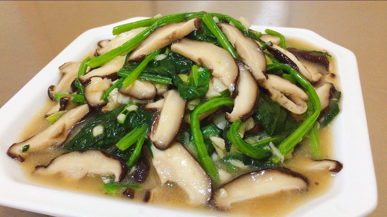 饭店的香菇青菜怎么做?大厨分享一招,简单快捷,清淡美味