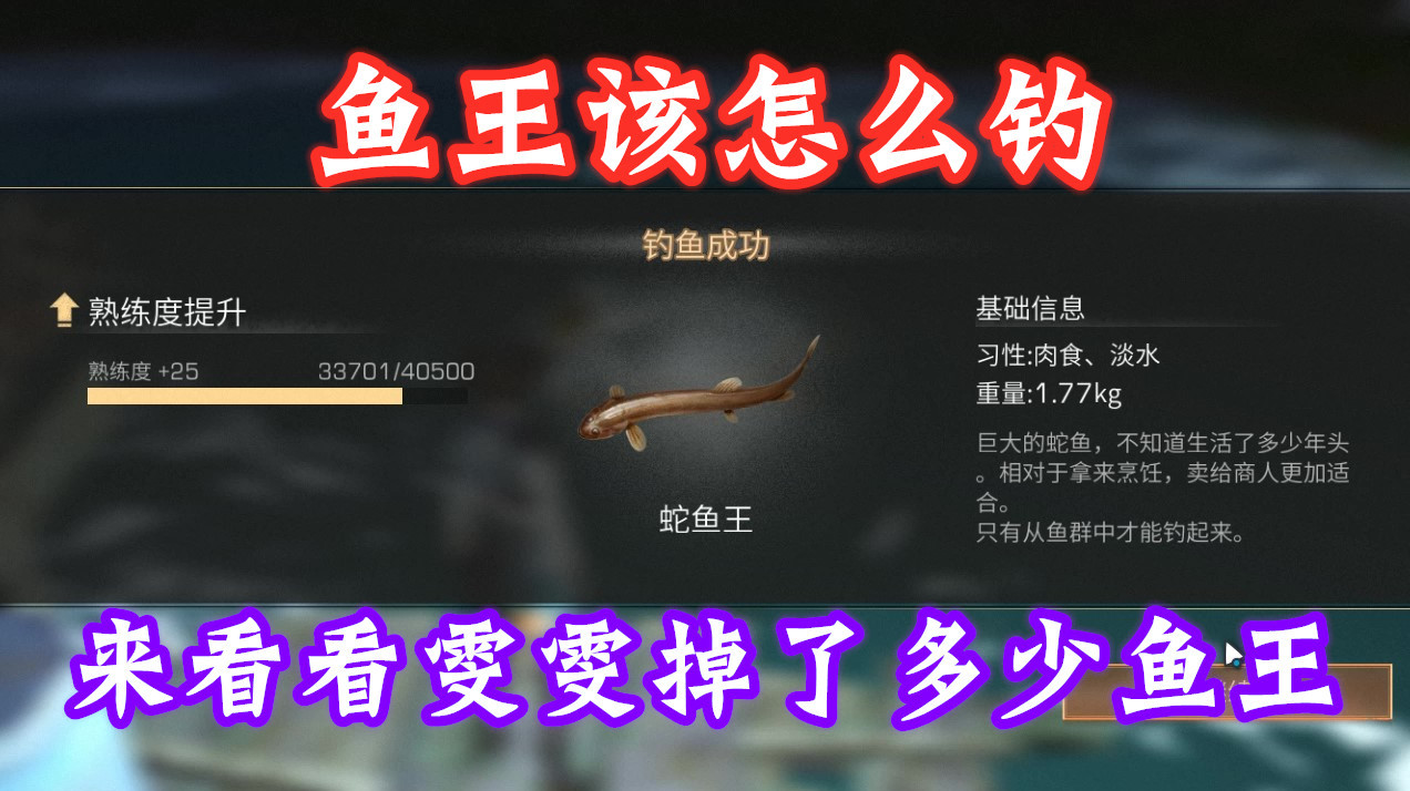 明日之后:鱼王该怎么钓,准渔王钓上来了多少种鱼王了呢