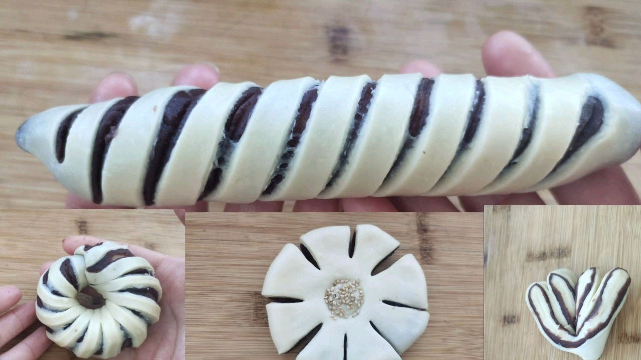 几种简单又好看的豆沙面包做法,拒绝单调、告别手残党。