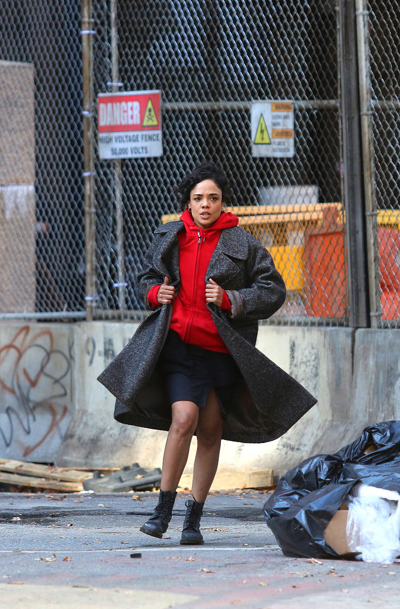 当地时间2018年10月24日,美国,泰莎·汤普森(tessa thompson)拍摄电影