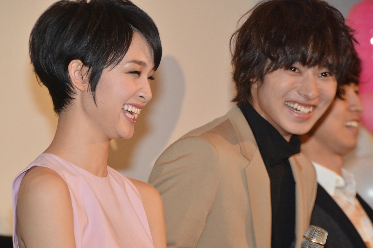 2014年04月12日,东京,电影《l·dk》首映礼.***_***山崎贤人,刚力彩芽