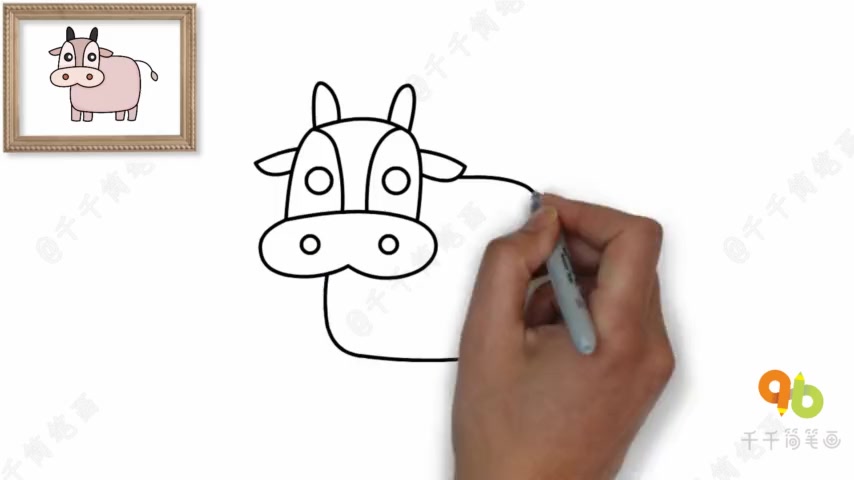 「简笔画动物第14期」一分钟教会你画小牛