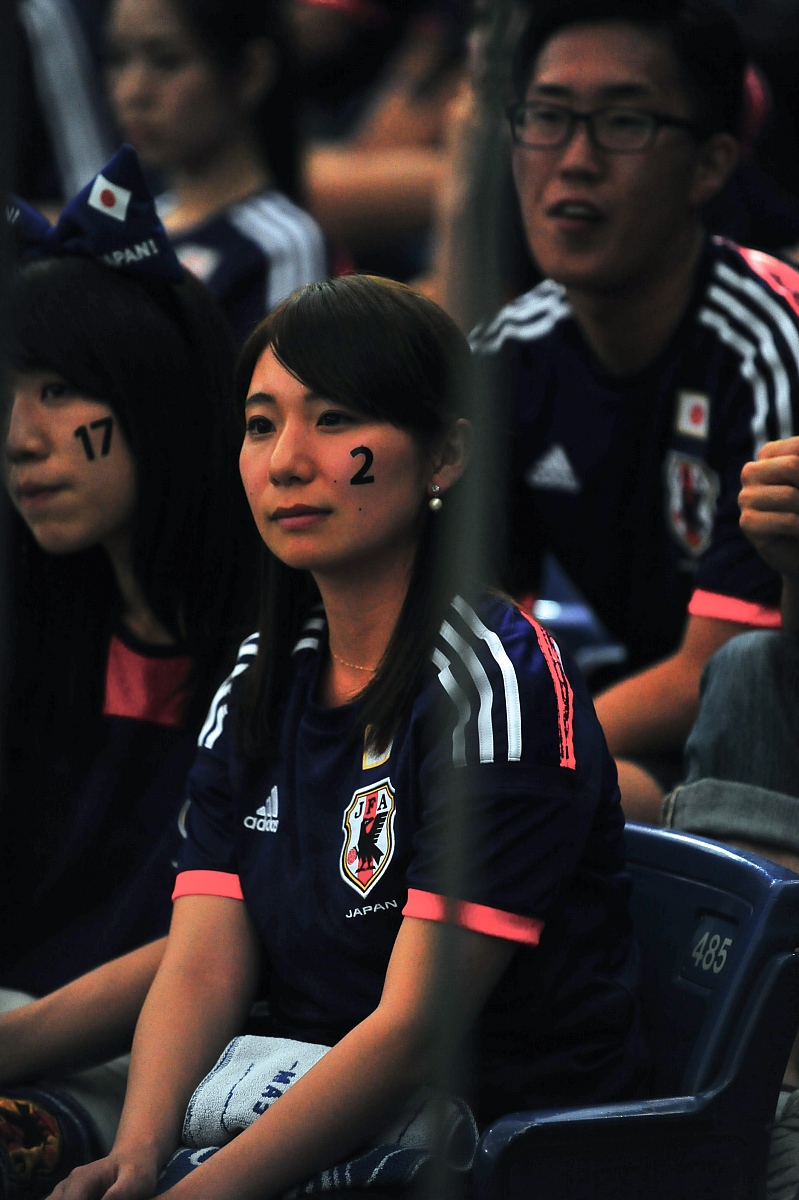 2014年6月15日,日本东京,2014巴西世界杯第3日,日本球迷观看2014世界