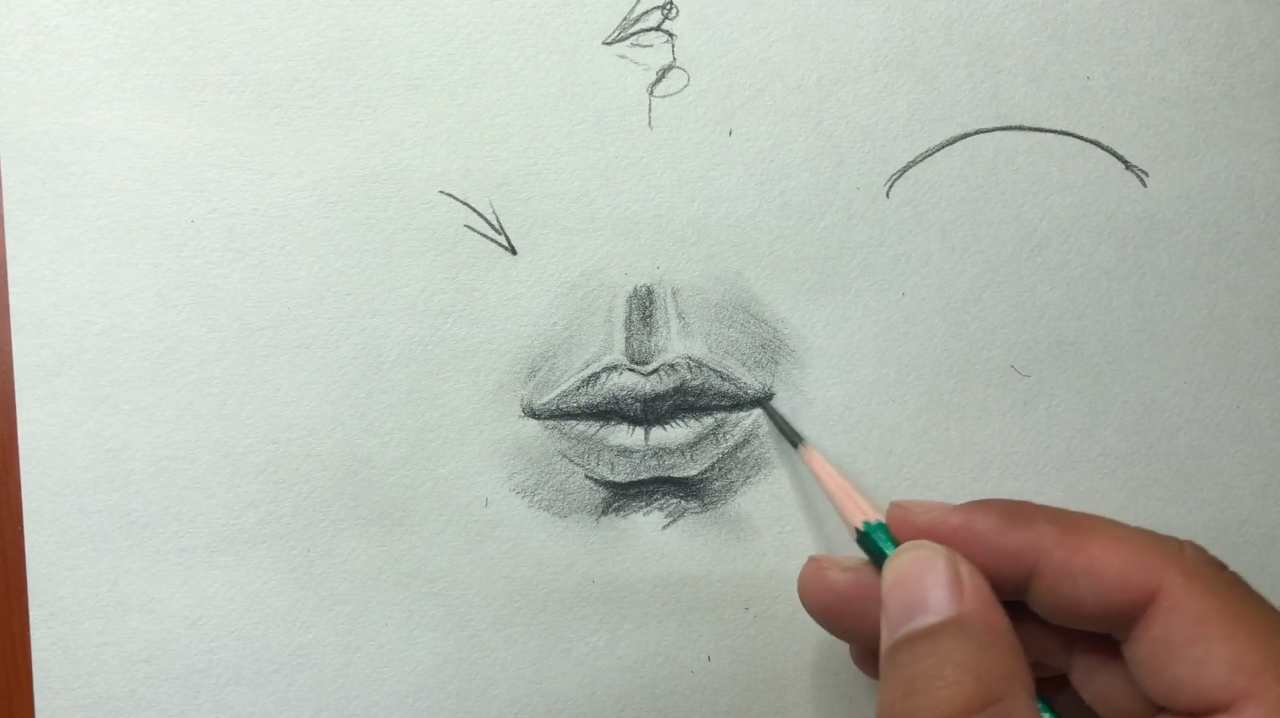 嘴巴素描画法讲解的太细了,太细了!