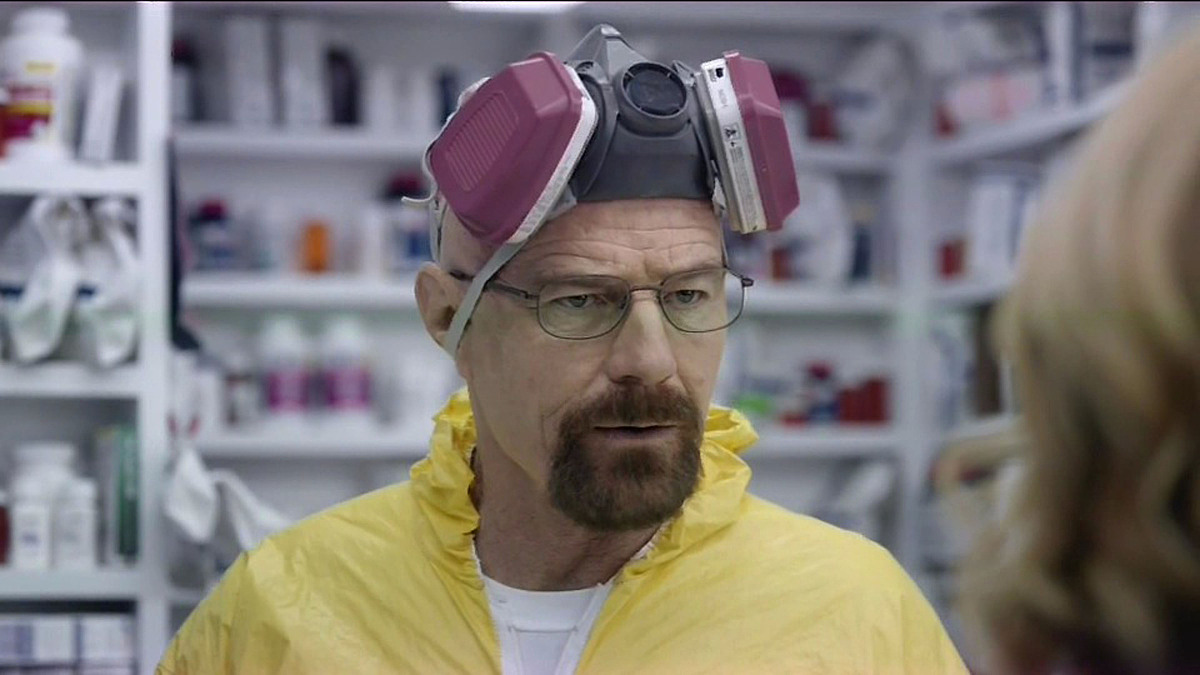 2015年2月2日讯,布莱恩·克兰斯顿(bryan cranston)拍摄"超级碗"广告.