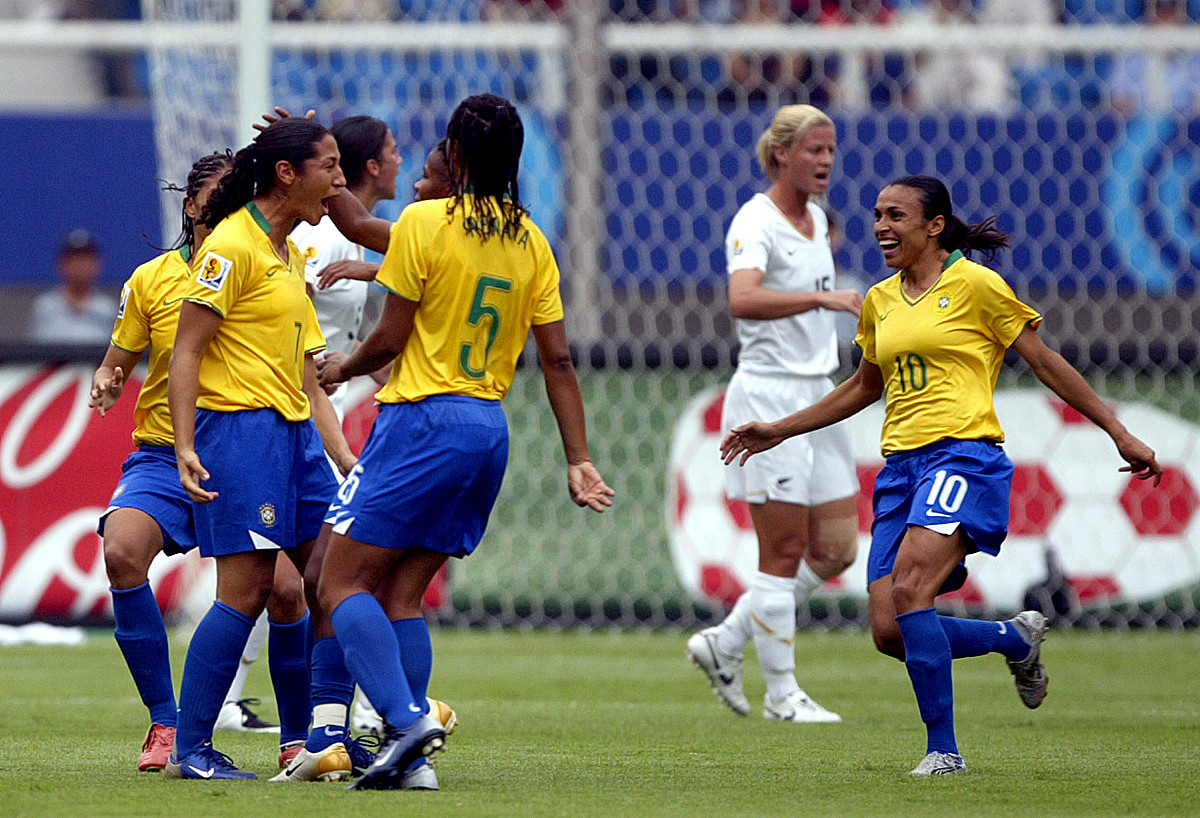 2007年9月12日,中国湖北武汉,2007女足世界杯d组比赛,巴西国家女子足