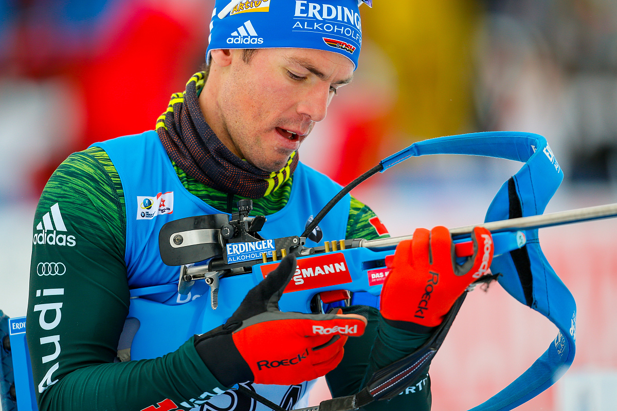 hochfilzen, austria - december 10: simon schempp of germany take