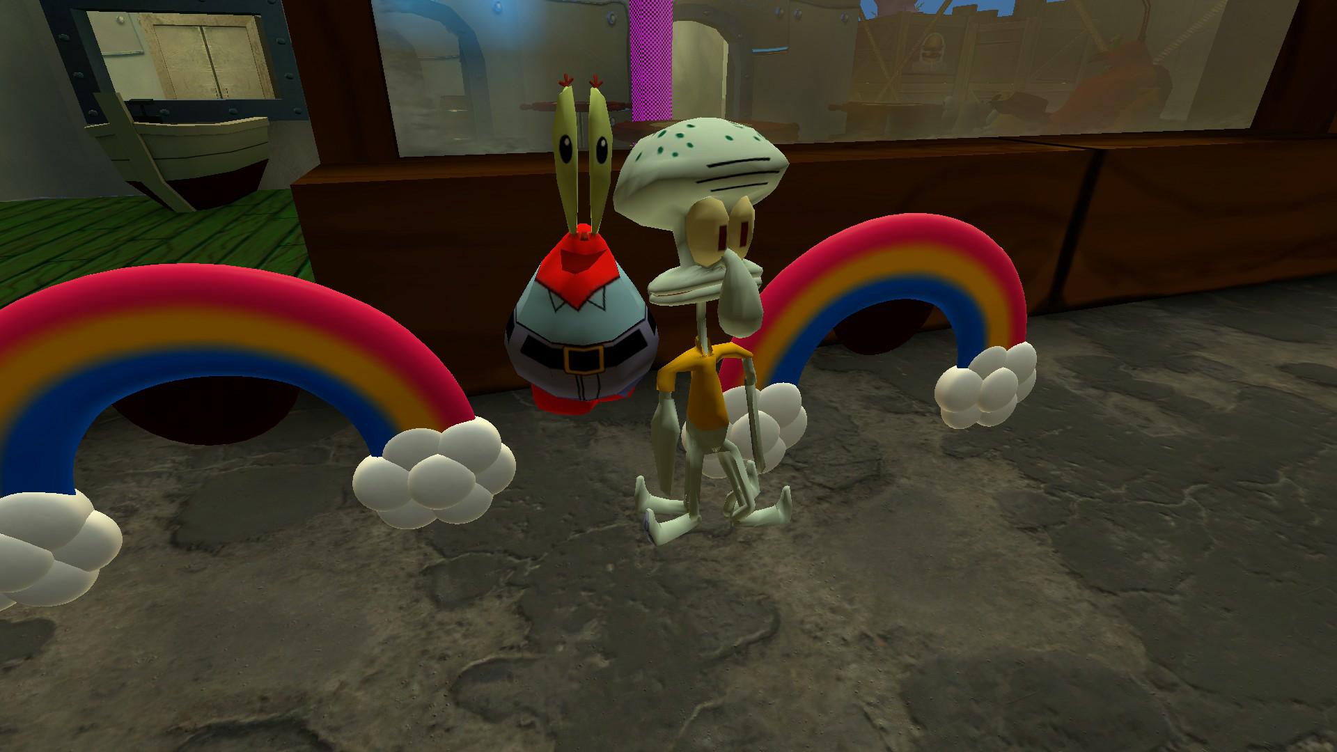 海绵宝宝蟹老板怎么叫章鱼哥放彩虹