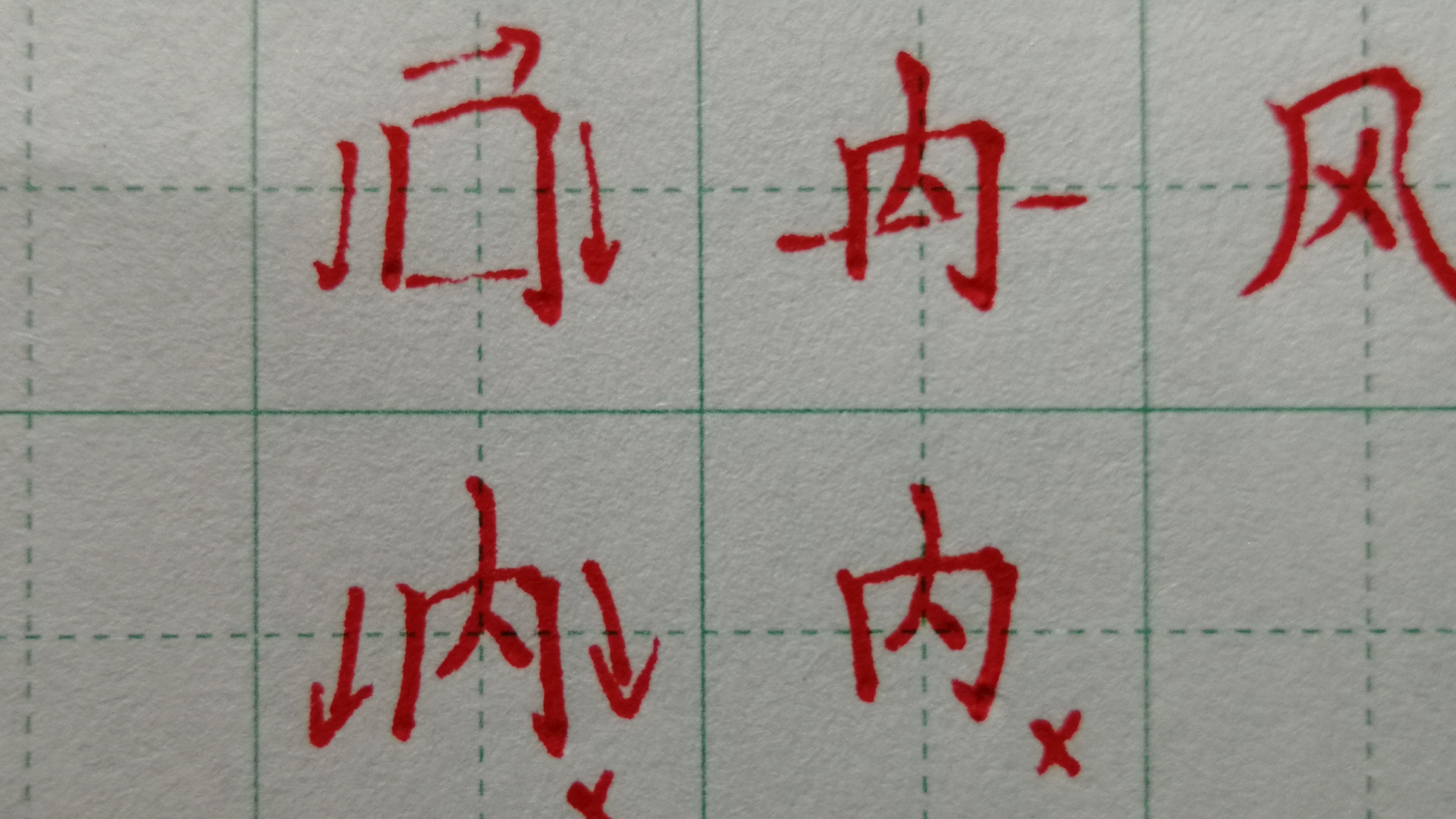 同字框的不同写法,在不同的字体里表现得形态各异!